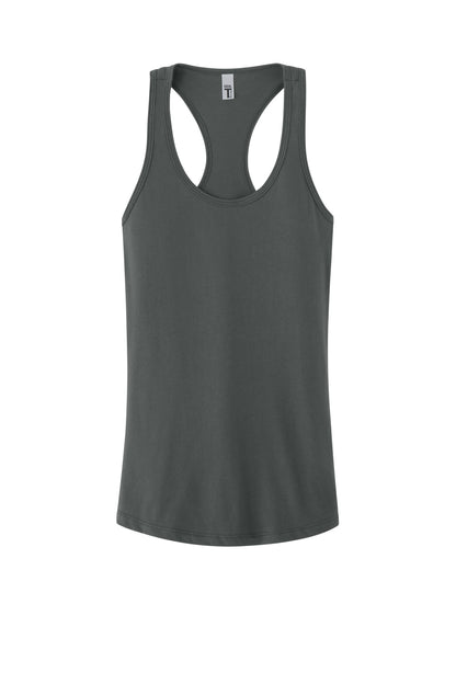 Front View of DarkGray Next Level Apparel Women's Ideal Racerback Tank NL1533 plain
