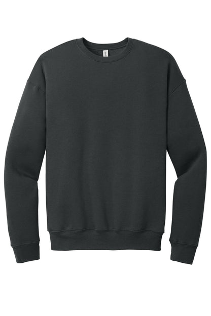 Front View of DarkGrey BELLA+CANVAS Unisex Sponge Fleece Drop Shoulder Sweatshirt. BC3945 plain