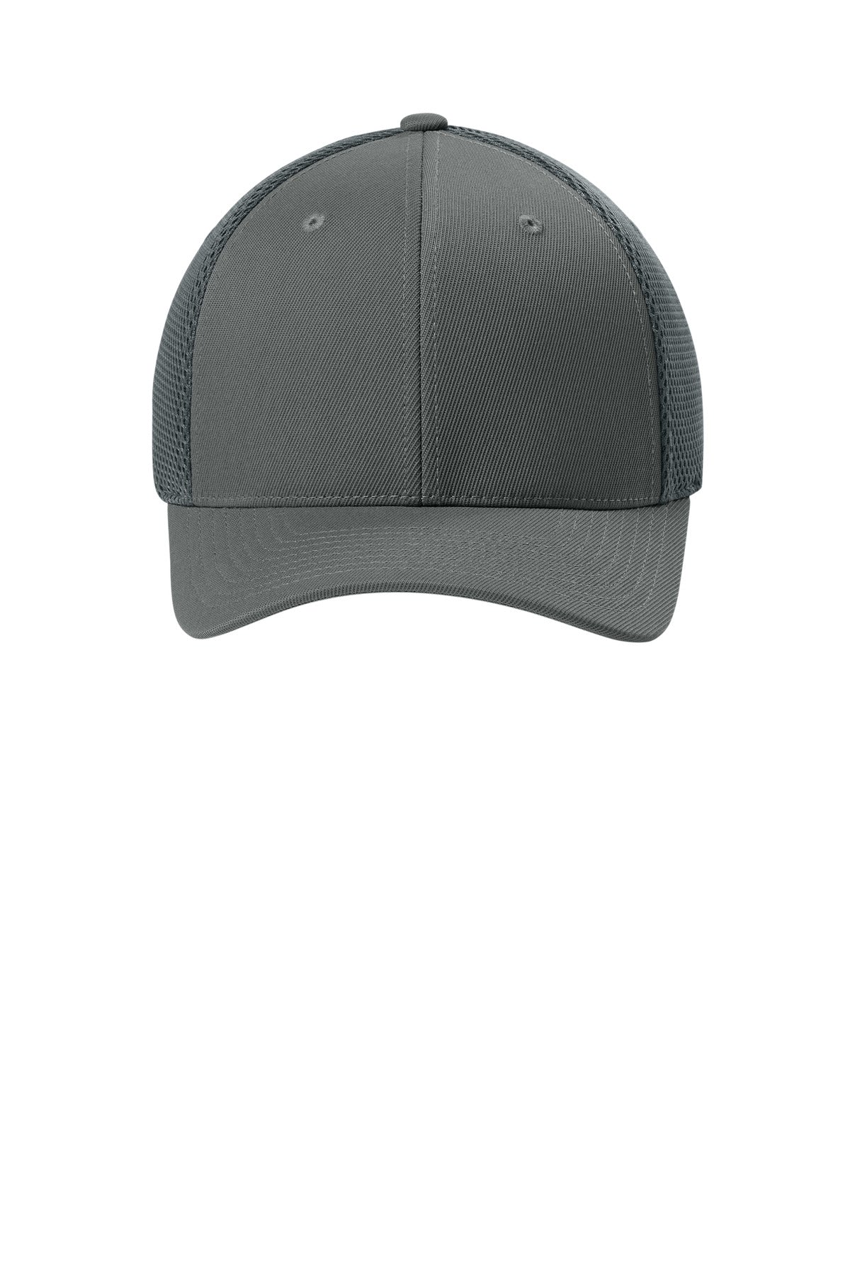 Front View of DarkGrey Flexfit Ultrafiber Airmesh Cap FF6533 plain