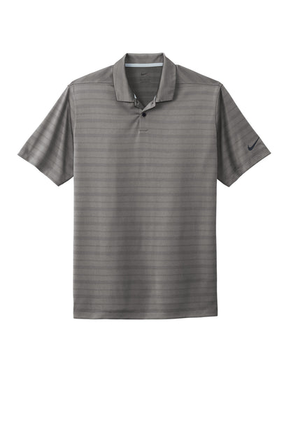 Front View of DarkGrey Nike Dri-FIT Vapor Jacquard Polo NKDC2115 plain