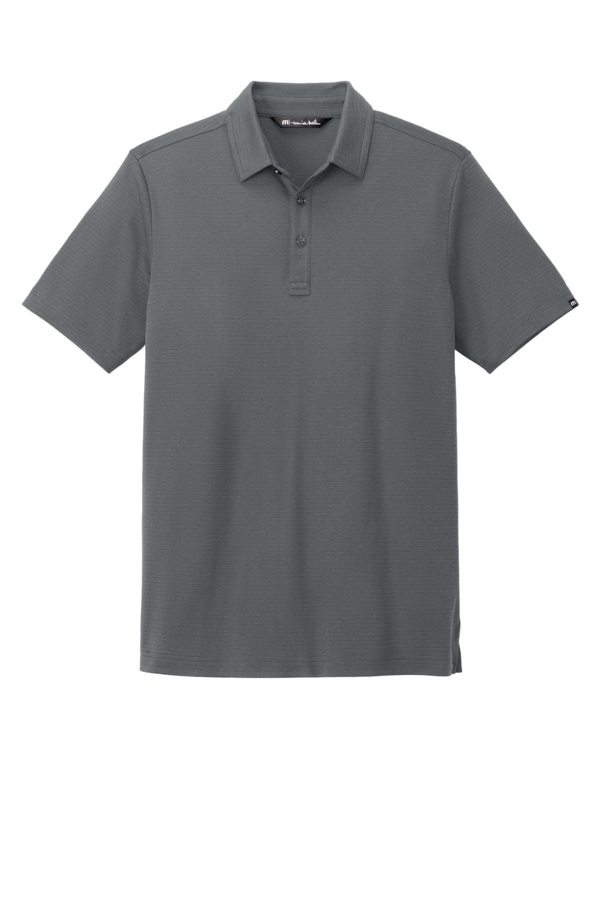 Front View of DarkGrey TravisMathew Bayfront Solid Polo TM1MY399 plain