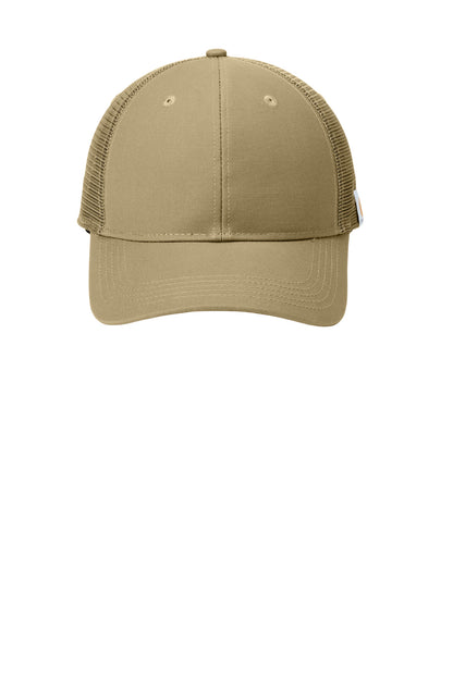Front View of DarkKhaki Carhartt Rugged Professional Series Cap CT106687 plain