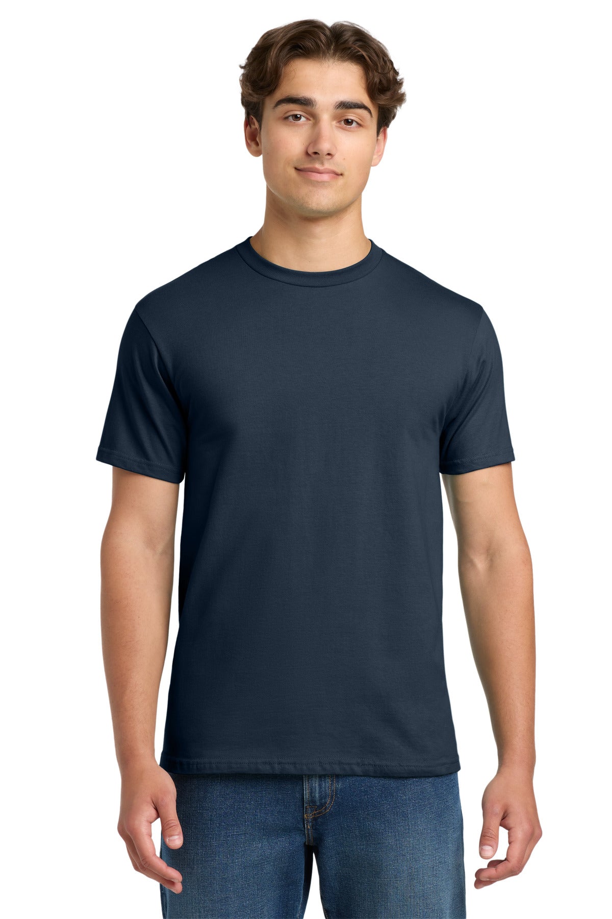 Front View of DarkNavy Gildan Hammer T-Shirt. H000 plain