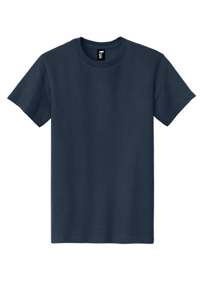 Front View of DarkNavy Gildan Hammer T-Shirt. H000 plain
