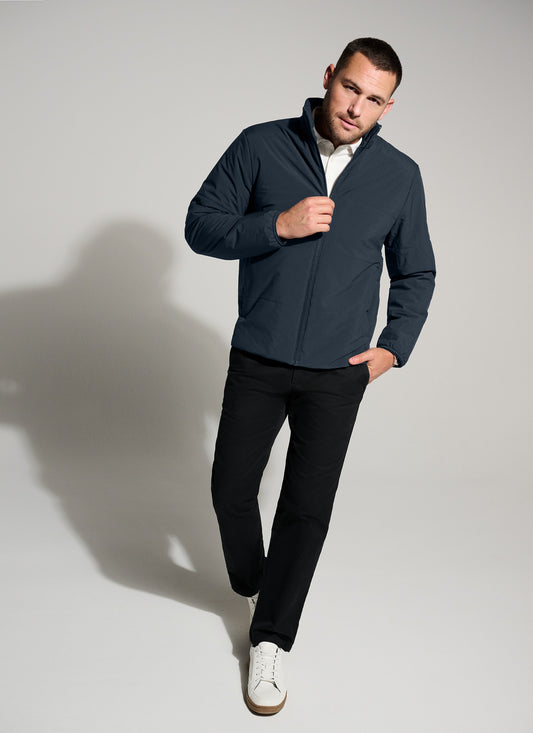 Front View of DarkSienna Mercer+Mettle Brookline Quilted Jacket MM7220 plain