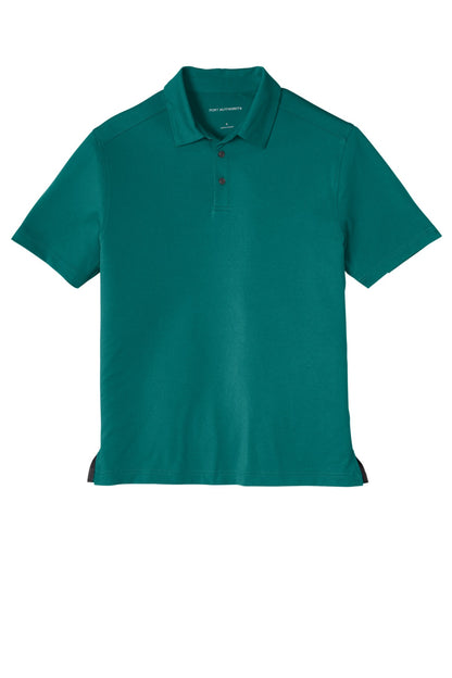 Front View of DarkTeal Port Authority City Stretch Polo K682 plain