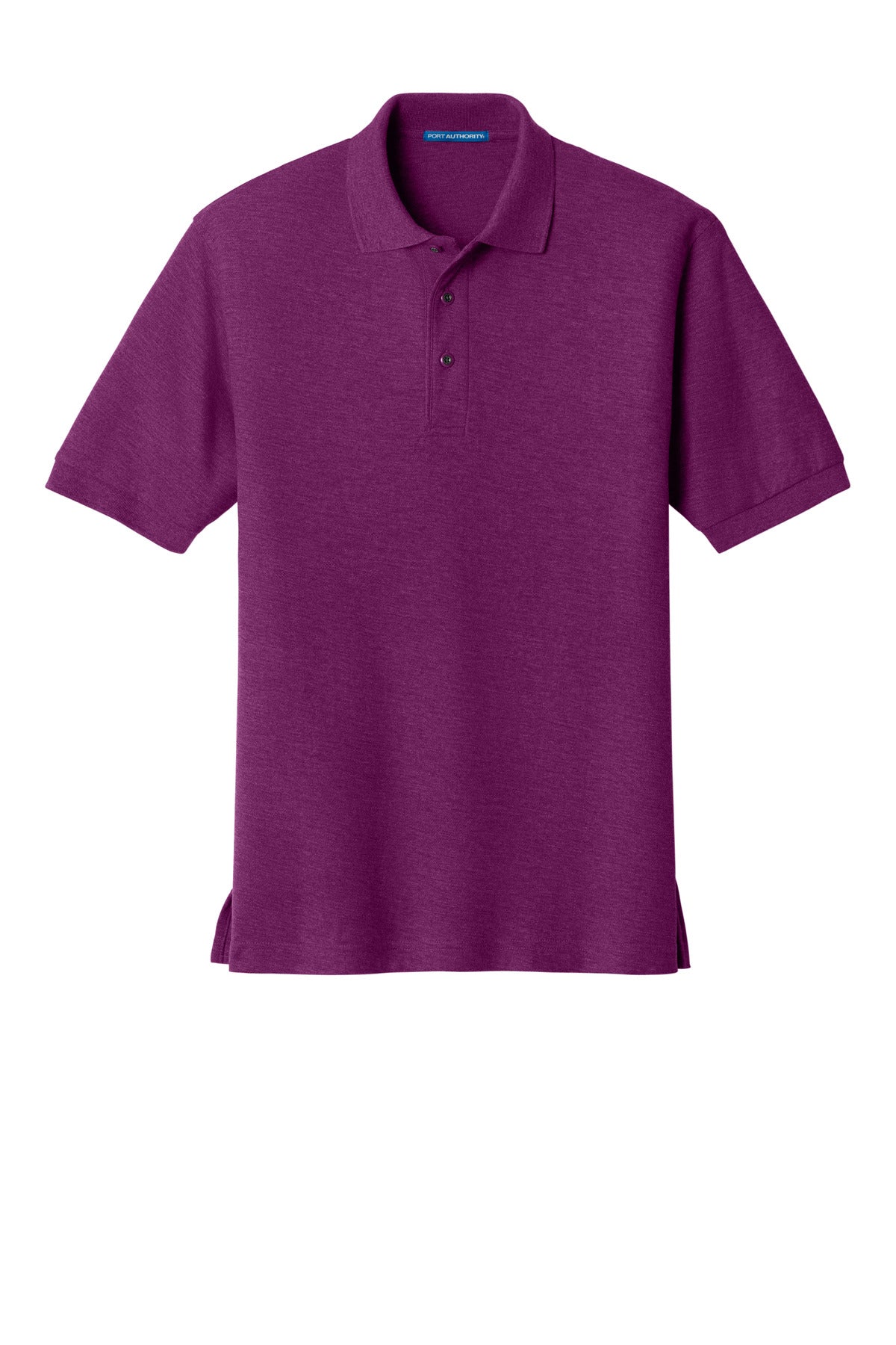 Front View of Deep Berry Port Authority Silk Touch Polo K500 plain