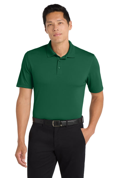 Front View of Deep Forest Gn Port Authority Dry Zone UV Micro-Mesh Polo. K110 plain