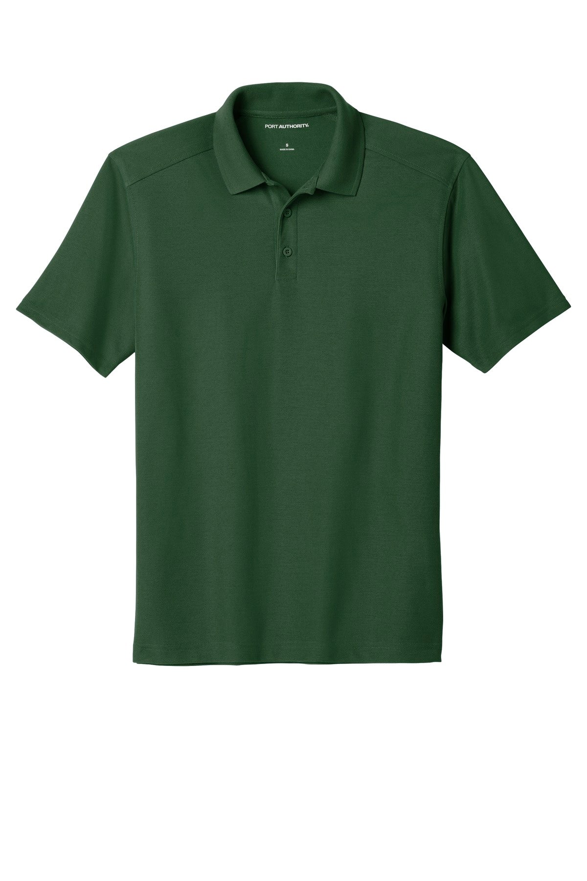 Front View of Deep Forest Gn Port Authority EZPerformance Pique Polo. K600 plain