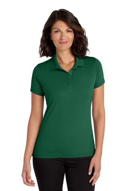 Front View of Deep Forest Gn Port Authority Women's Dry Zone UV Micro-Mesh Polo. LK110 plain