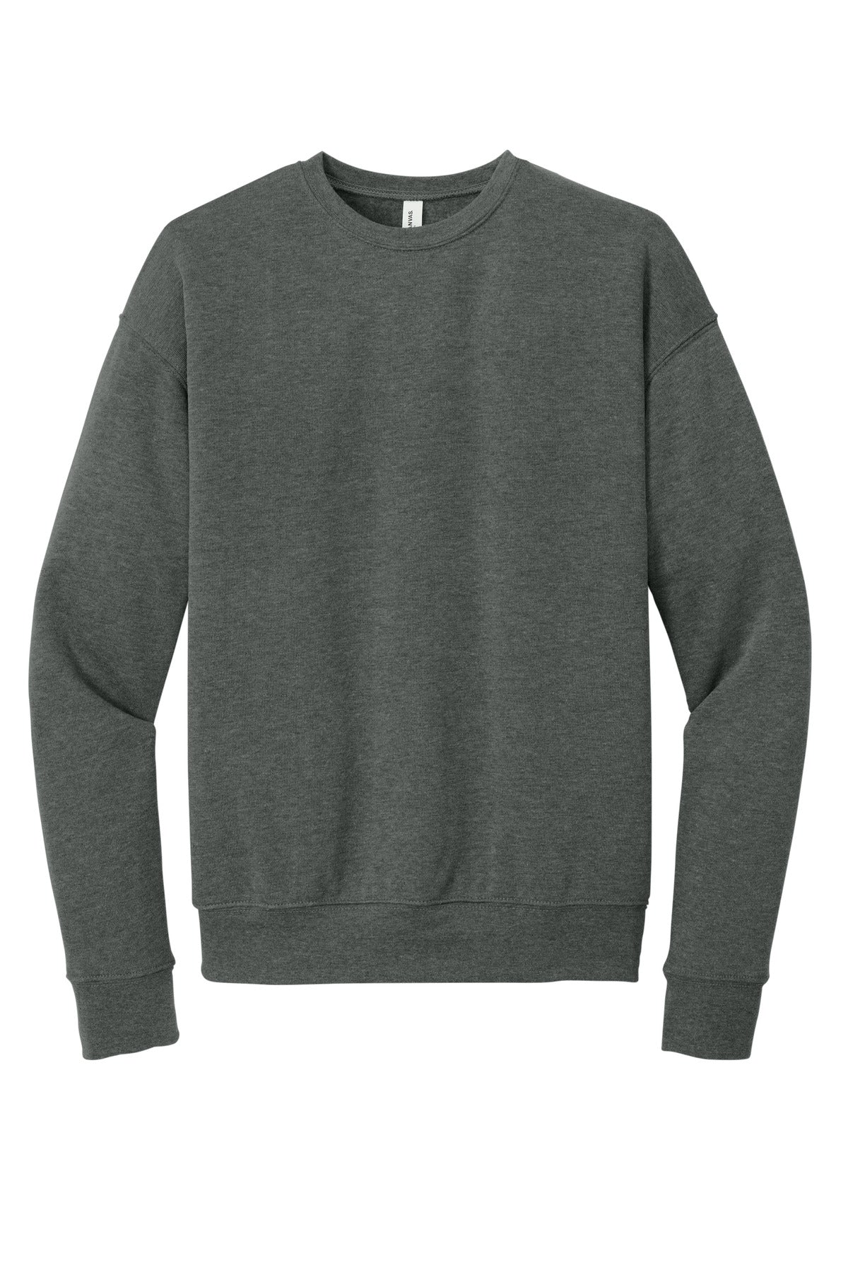 Front View of Deep Ht BELLA+CANVAS Unisex Sponge Fleece Drop Shoulder Sweatshirt. BC3945 plain