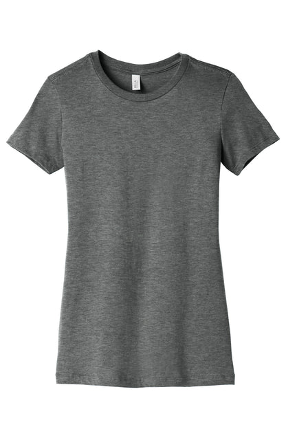 Front View of Deep Ht BELLA+CANVAS Women's Slim Fit Tee. BC6004 plain