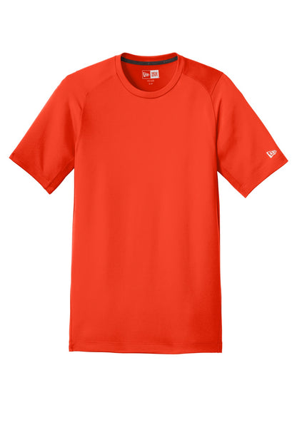 Front View of Deep Orange So New Era Series Performance Crew Tee. NEA200 plain
