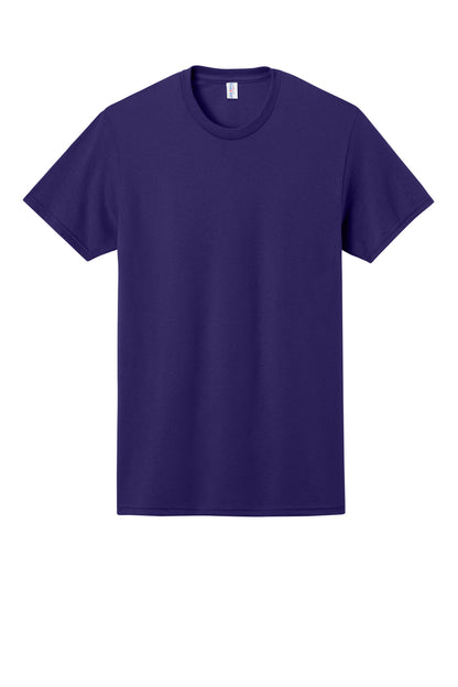 Front View of Deep Purple Jerzees - Dri-Power 50/50 Cotton/Poly T-Shirt. 29M plain