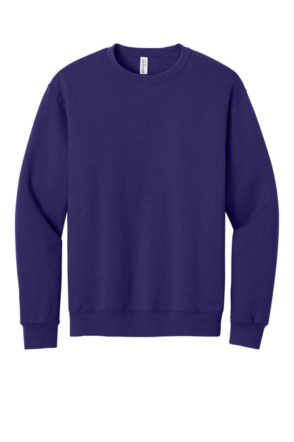 Front View of Deep Purple Jerzees - NuBlend Crewneck Sweatshirt. 562M plain