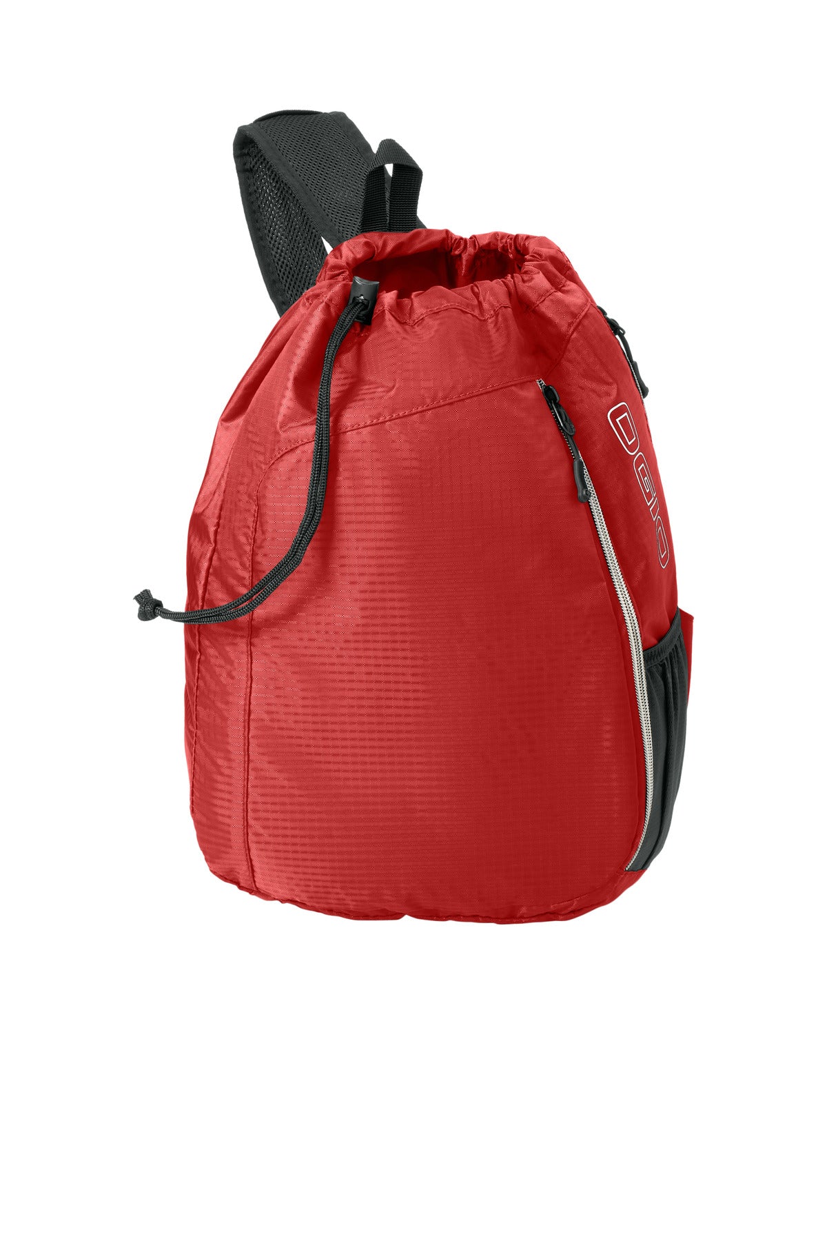 Front View of Deep Red/Black OGIO Sonic Sling Pack. 412046 plain
