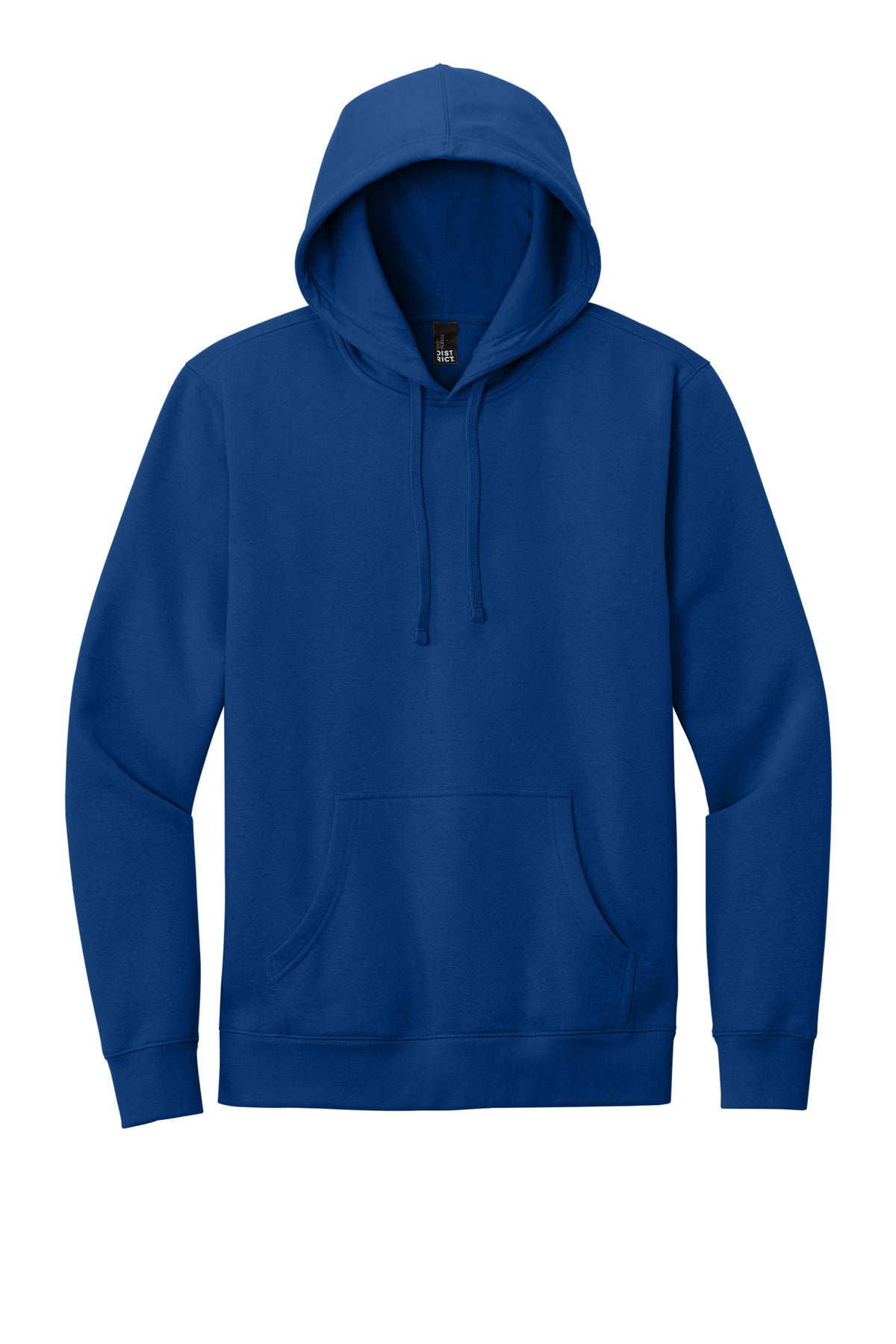 Front View of Deep Royal District V.I.T. Fleece Hoodie DT6100 plain