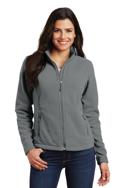Front View of Deep Smoke Port Authority Women's Value Fleece Jacket. L217 plain
