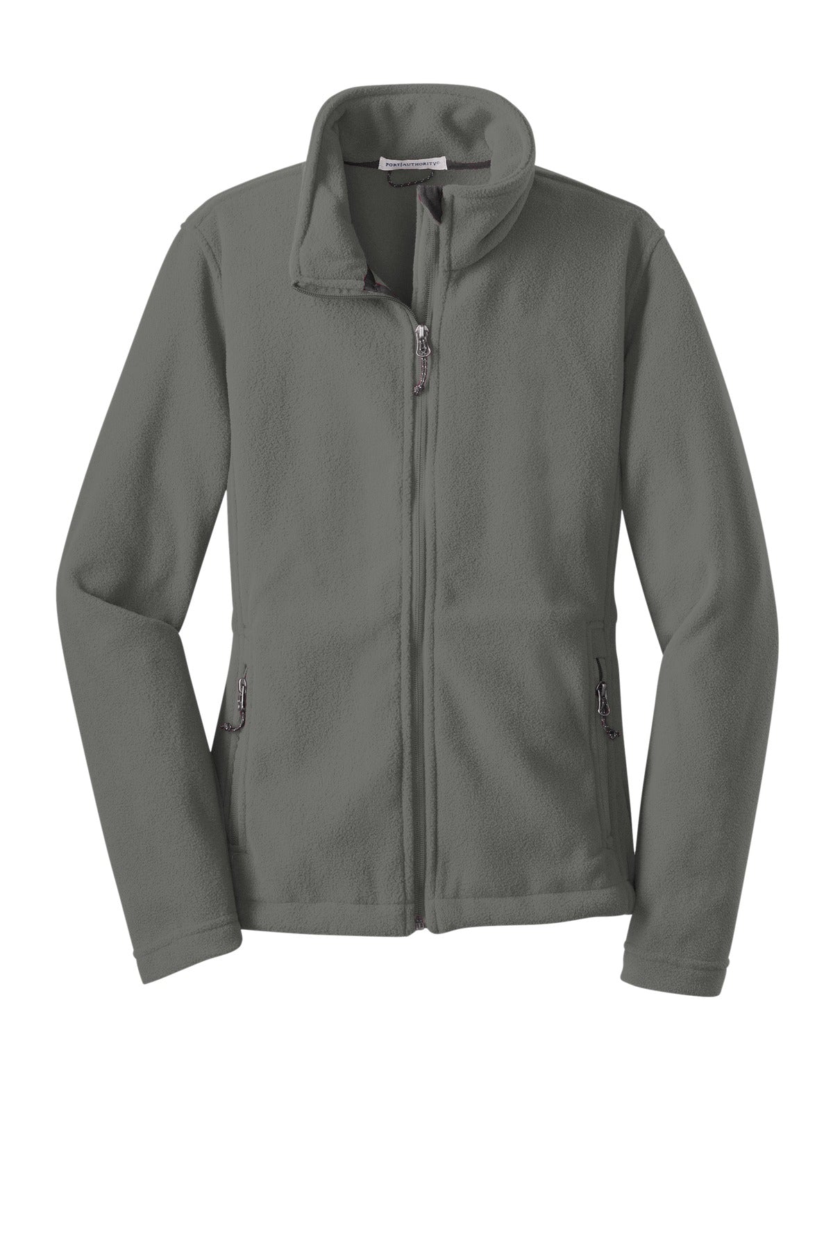 Front View of Deep Smoke Port Authority Women's Value Fleece Jacket. L217 plain