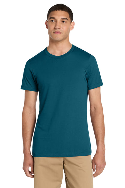 Front View of Deep Teal BELLA+CANVAS Unisex Jersey Short Sleeve Tee. BC3001 plain
