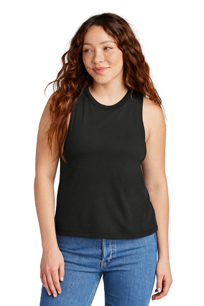 Front View of DeepBlack Allmade Women's Tri-Blend Muscle Tank AL2020 plain