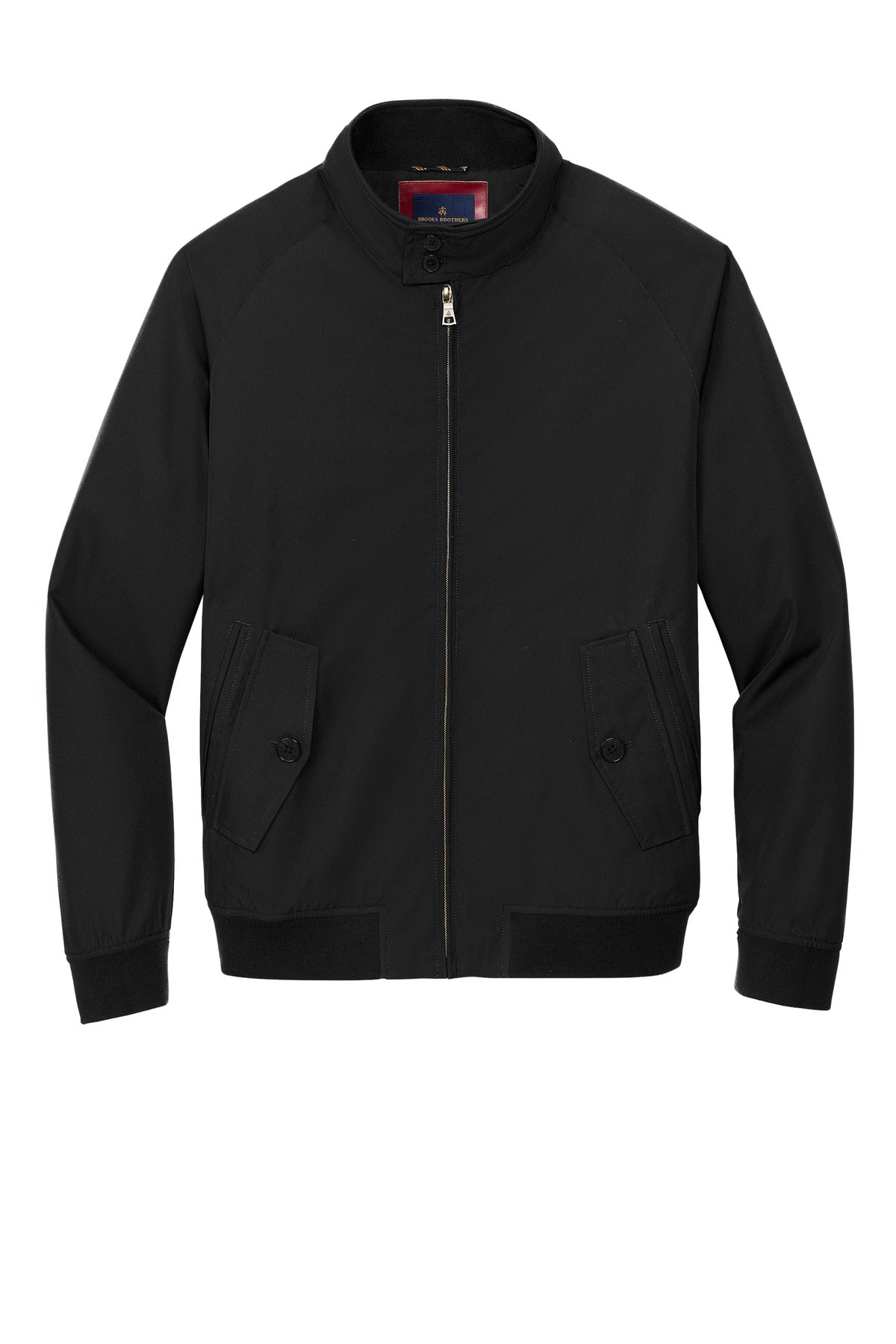 Front View of DeepBlack Brooks Brothers Bomber Jacket BB18604 plain