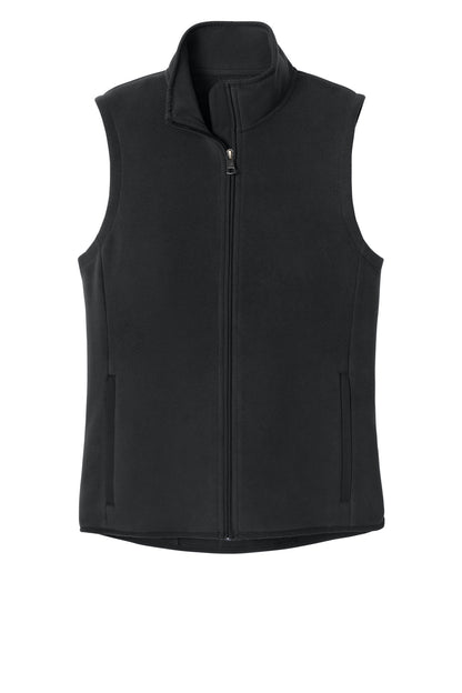 Front View of DeepBlack Brooks Brothers Women's Fleece Vest BB18615 plain