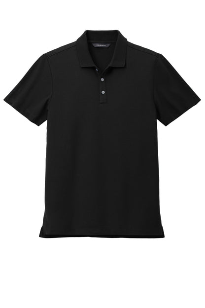 Front View of DeepBlack Mercer+Mettle Stretch Pique Polo MM1004 plain