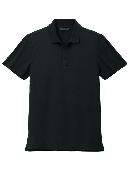 Front View of DeepBlack Mercer+Mettle Stretch Pique Polo MM1004