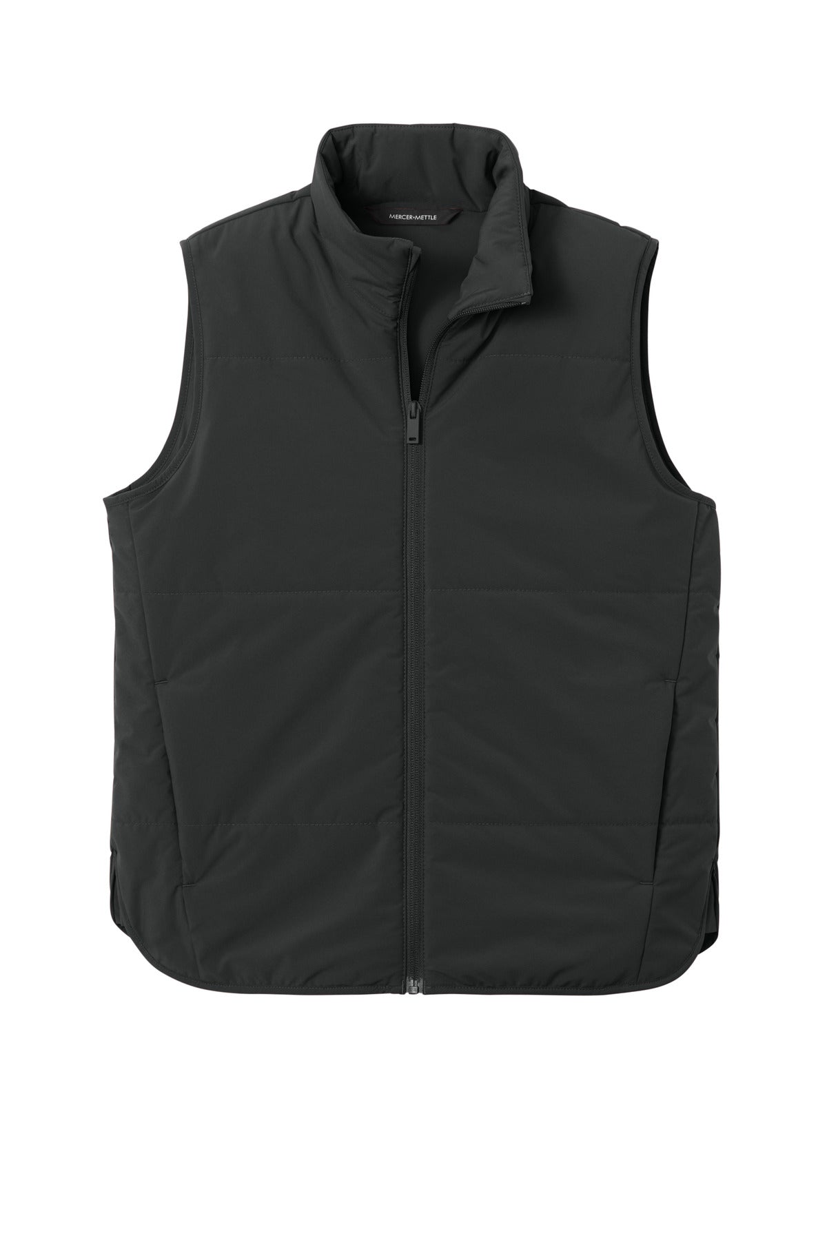 Front View of DeepBlack Mercer+Mettle Women's Brookline Quilted Vest MM7223 plain