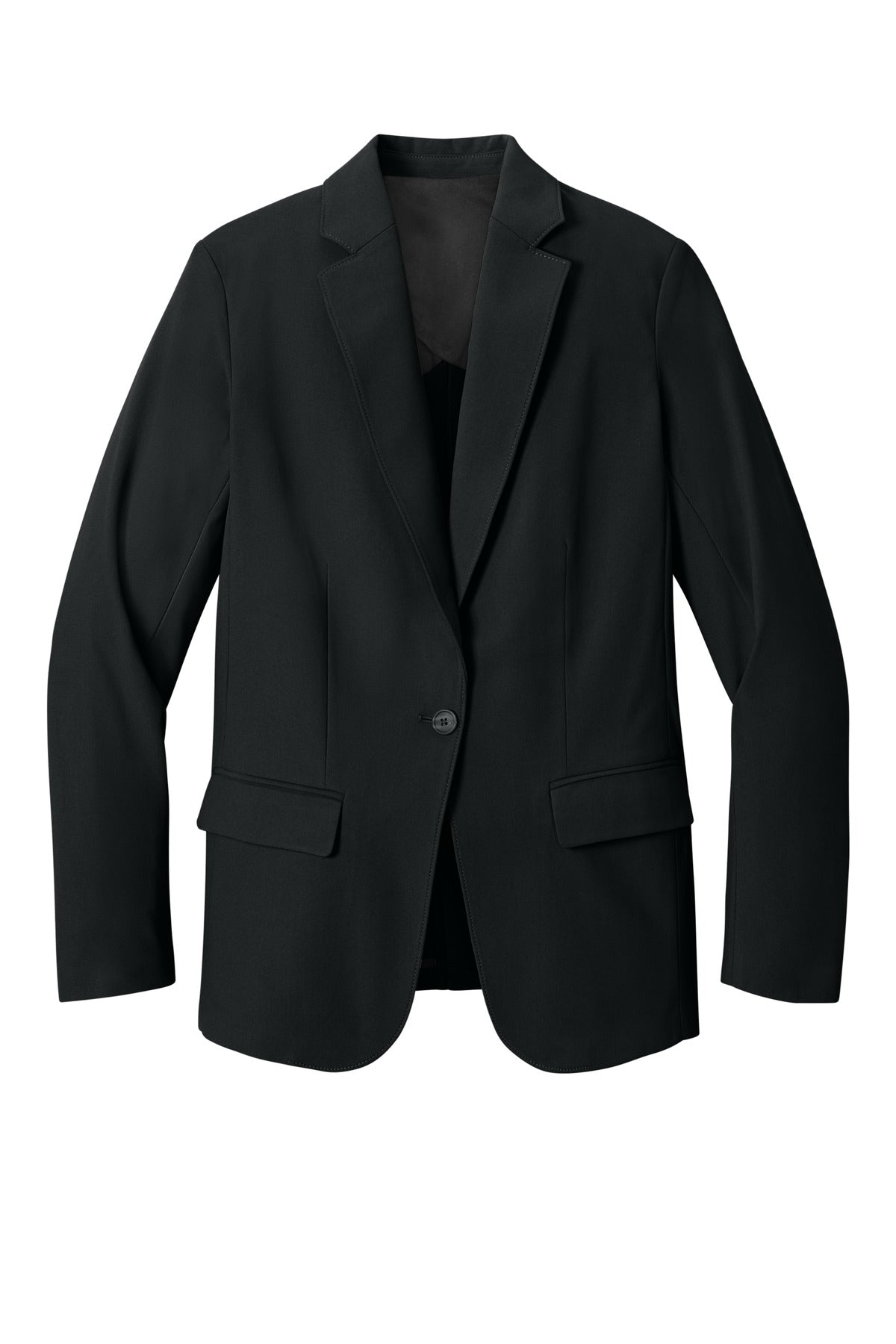 Front View of DeepBlack Mercer+Mettle Women's Capital Tech Blazer MM3033 plain