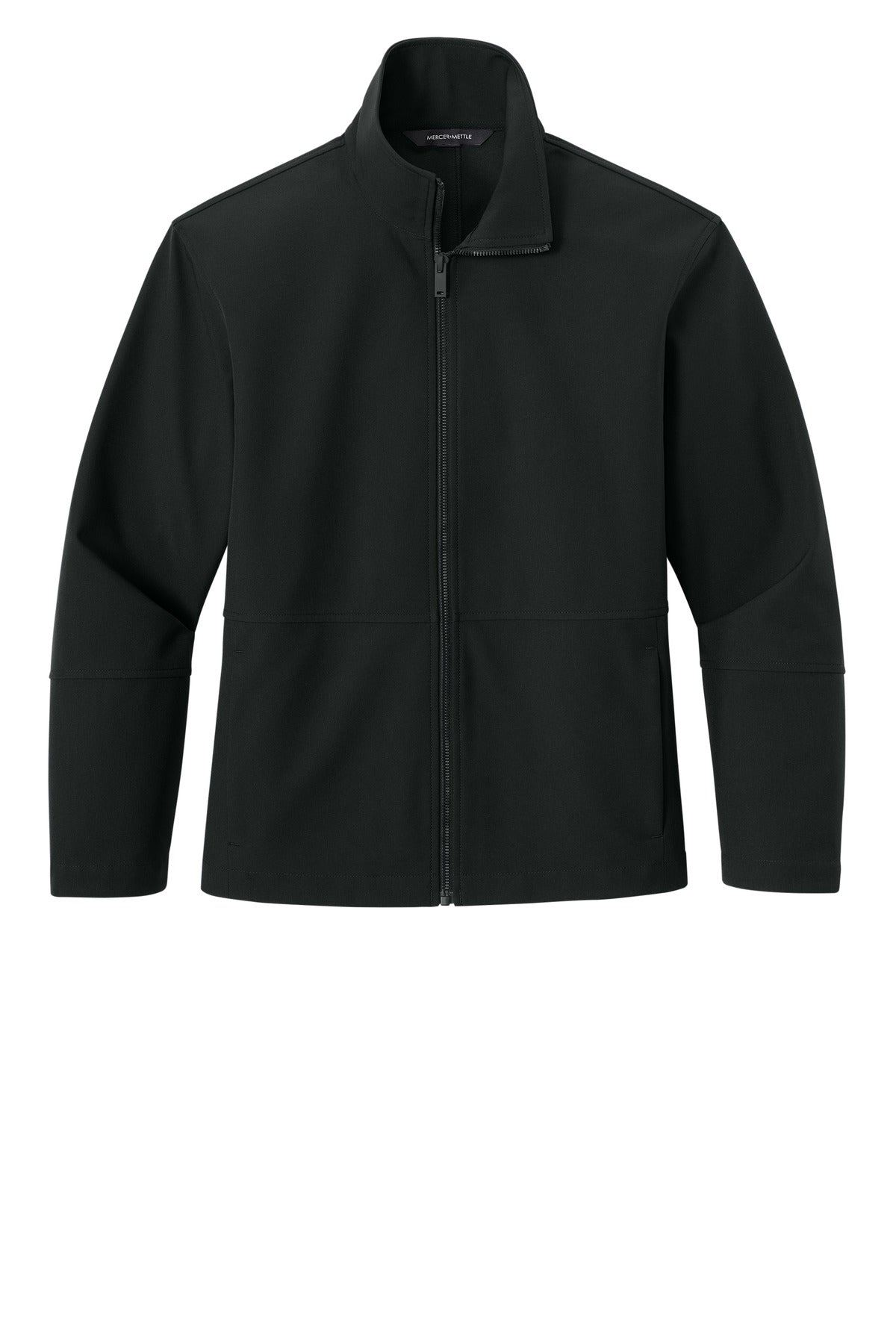 Front View of DeepBlack Mercer+Mettle Women's Comfort Soft Shell Jacket MM7105 plain