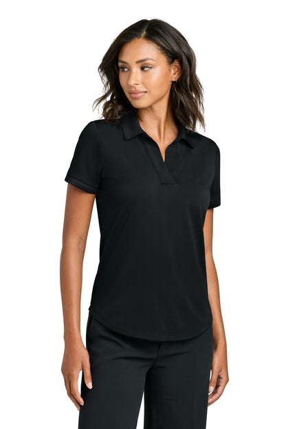Front View of DeepBlack Mercer+Mettle Women's Everyday Performance Polo MM1031 plain