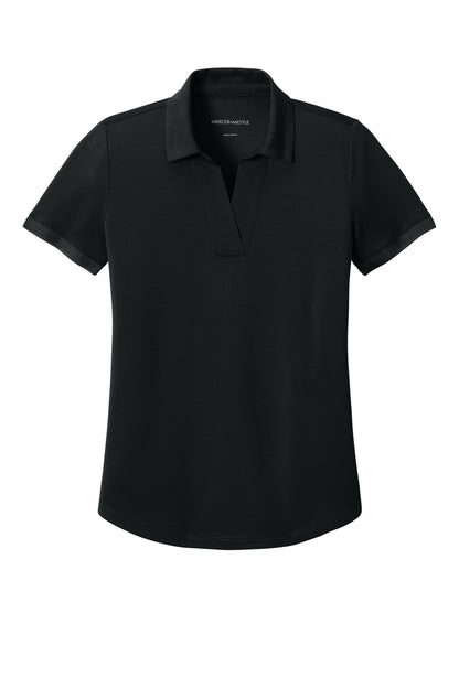Front View of DeepBlack Mercer+Mettle Women's Everyday Performance Polo MM1031 plain
