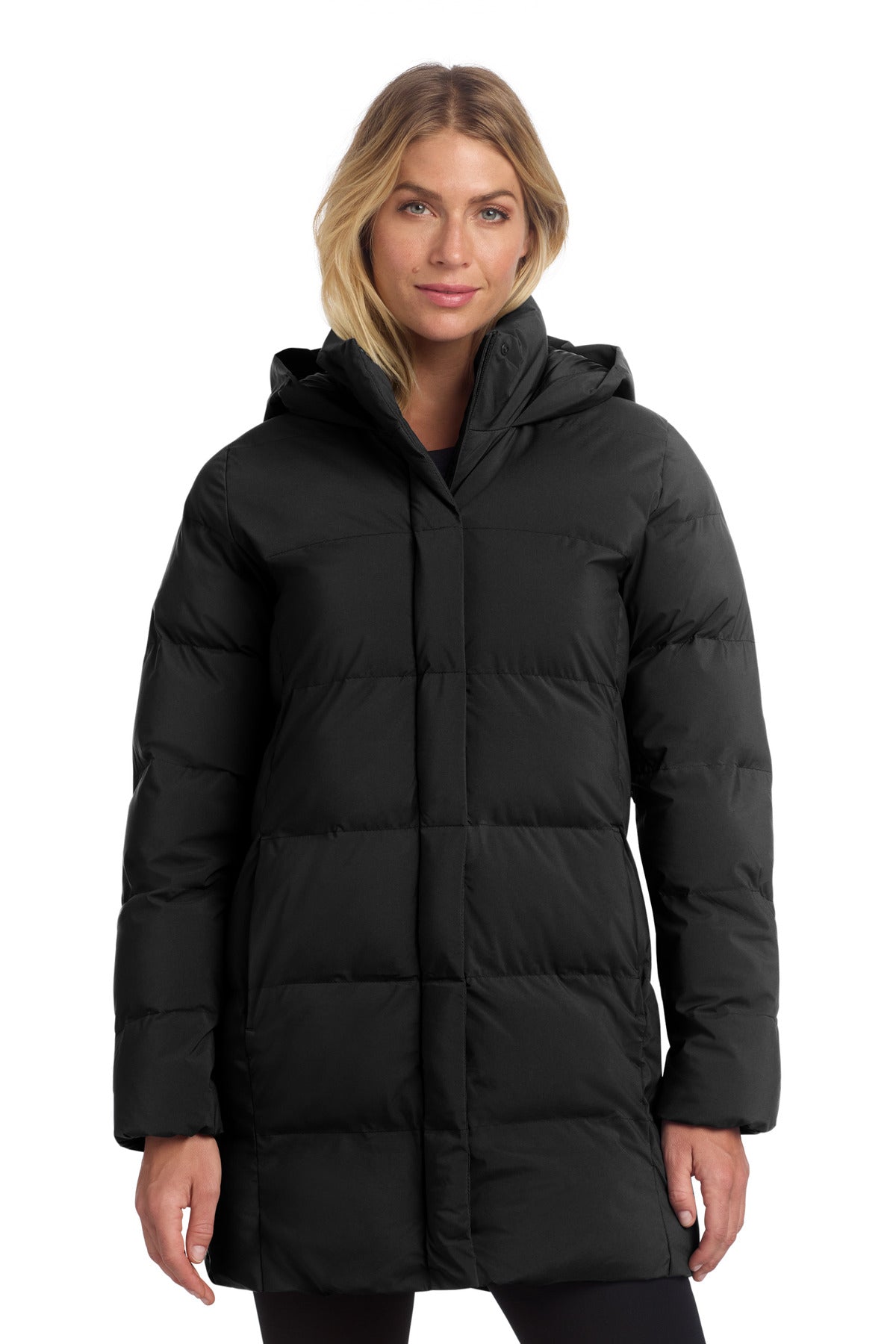 Front View of DeepBlack Mercer+Mettle Women's Puffy Parka MM7213 plain