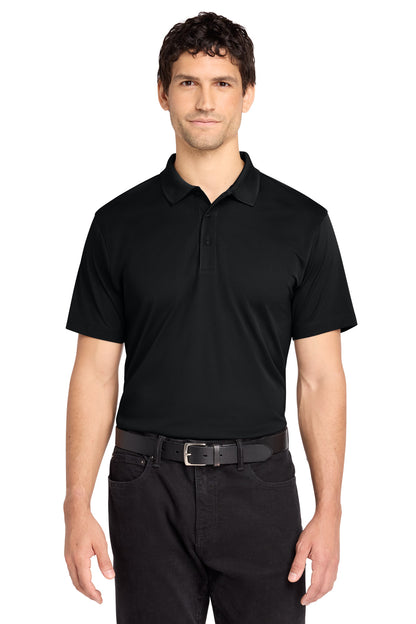 Front View of DeepBlack Port Authority C-FREE Performance Polo K863 plain