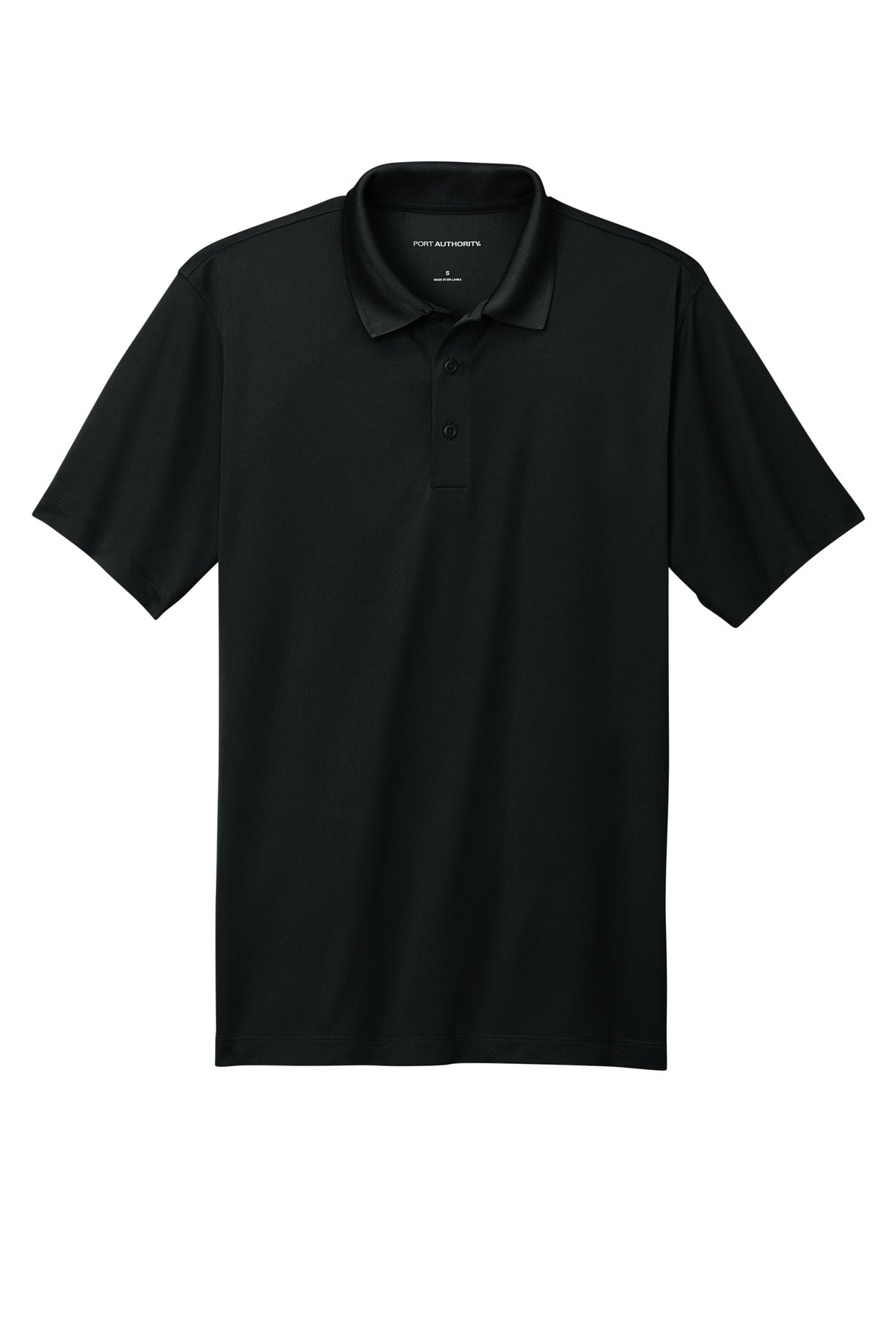 Front View of DeepBlack Port Authority C-FREE Performance Polo K863 plain