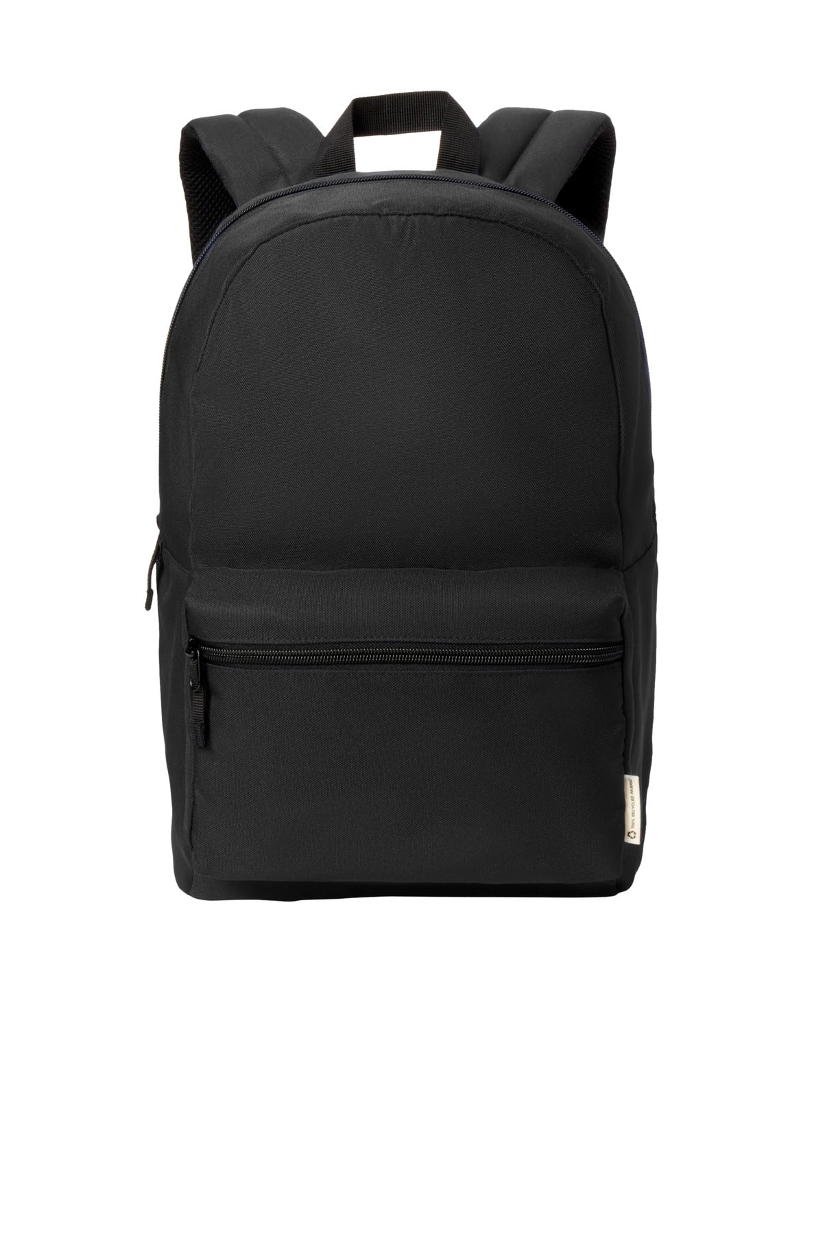 Front View of DeepBlack Port Authority C-FREE Recycled Backpack BG270 plain