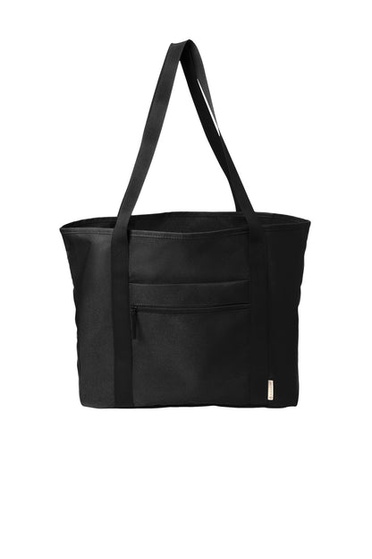Front View of DeepBlack Port Authority C-FREE Recycled Tote BG470 plain