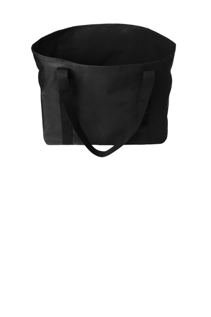 Front View of DeepBlack Port Authority C-FREE Recycled Tote BG470 plain