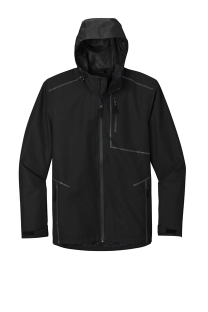 Front View of DeepBlack Port Authority Collective Tech Outer Shell Jacket J920 plain