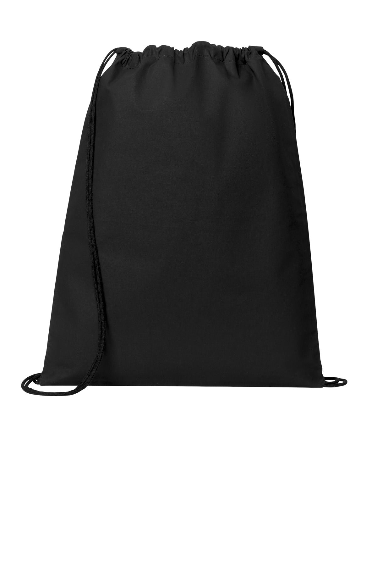 Front View of DeepBlack Port Authority Core Cotton Cinch BG6200 plain