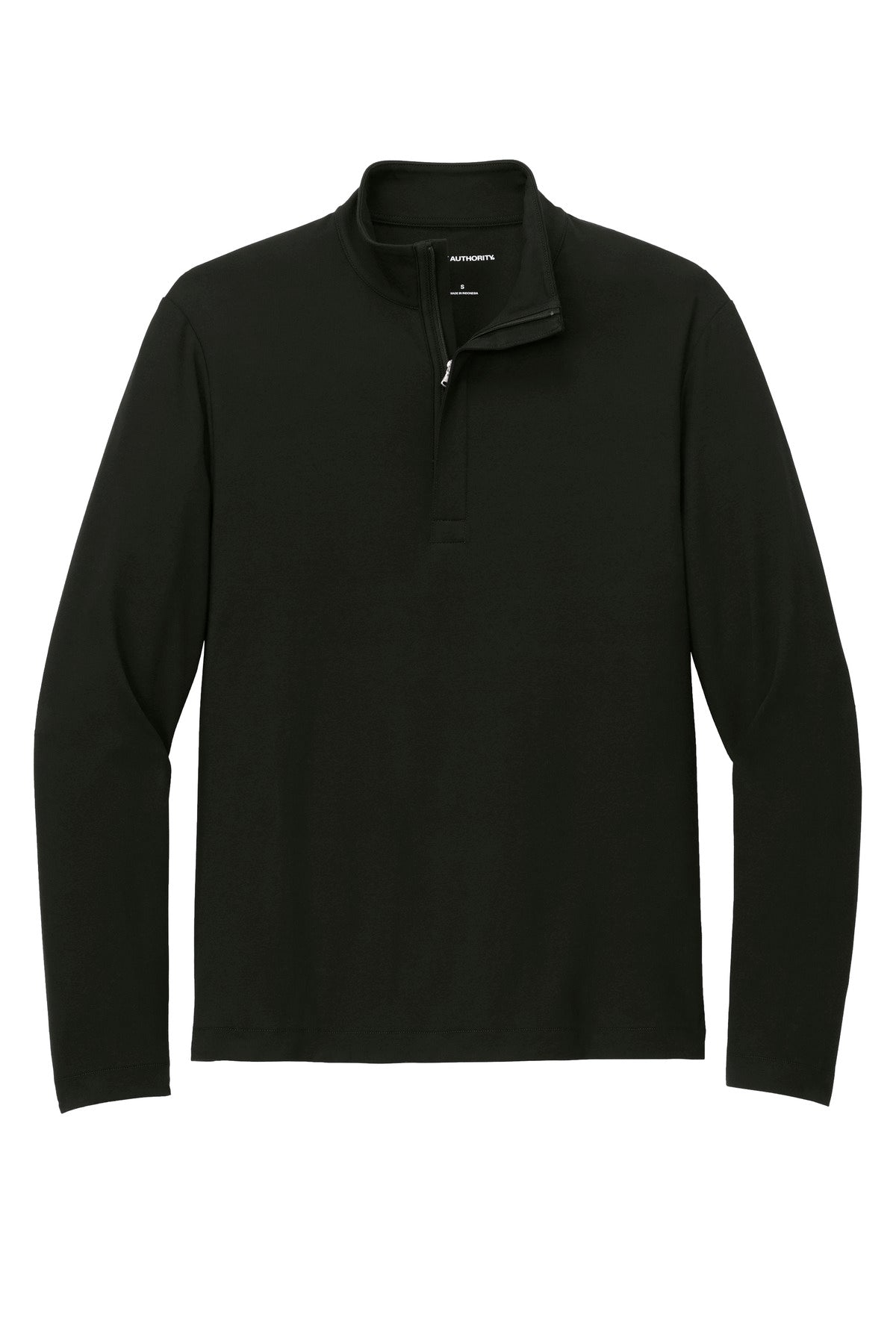 Front View of DeepBlack Port Authority Fairway Stretch 1/4-Zip K829 plain