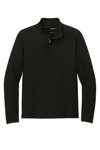 Front View of DeepBlack Port Authority Fairway Stretch 1/4-Zip K829 plain