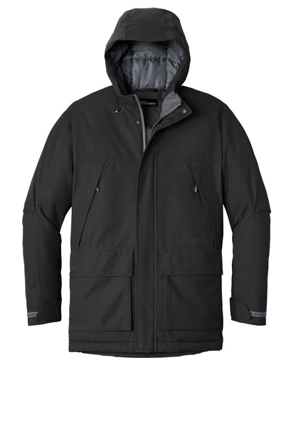 Front View of DeepBlack Port Authority Latitude Waterproof Heavyweight Parka J363 plain