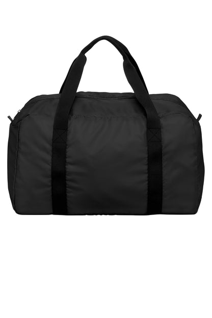 Front View of DeepBlack Port Authority Mini Ripstop Travel Duffel BG820 plain