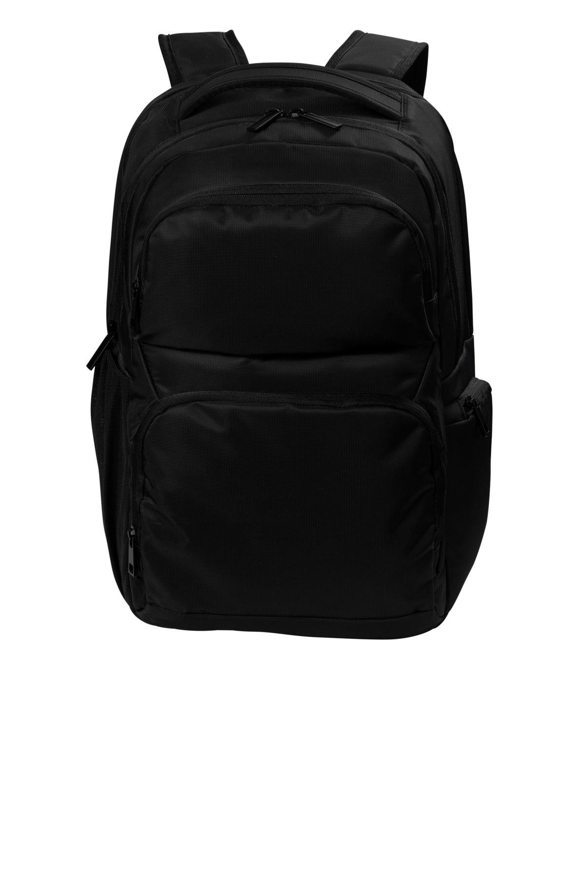 Front View of DeepBlack Port Authority Transit Backpack BG224 plain