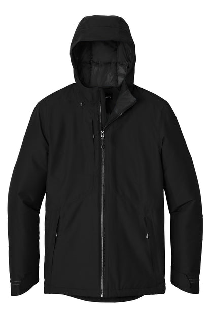 Front View of DeepBlack Port Authority Venture Waterproof Insulated Jacket J362 plain