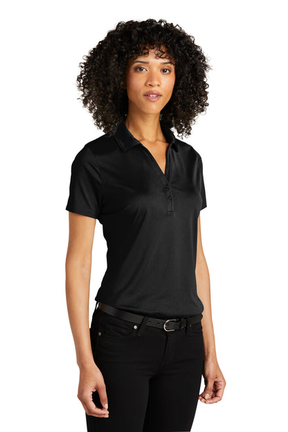 Front View of DeepBlack Port Authority Women's C-FREE Performance Polo LK863 plain