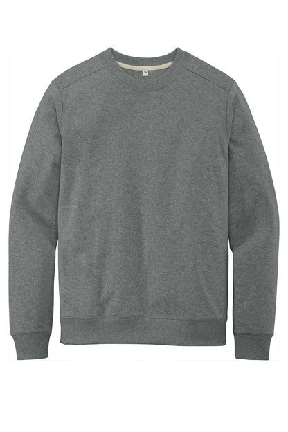 Front View of DeepGreyHt District Re-Fleece Crew DT8104 plain